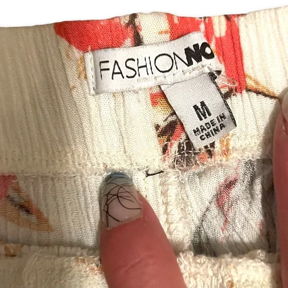 White Tropical Island Girl High Flare Pants - Kauai Natural - Picture 4 of 10